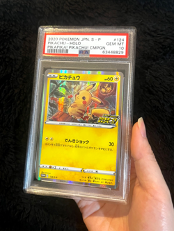 PSA 10 POKEMON JPN S PROMO PIKAPIKA! PIKACHU! CAMPAIGN 2020 #124 PIKACHU-HOLO - Image 4