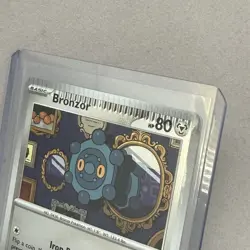 Pokemon - Phantasmal Flames - Bronzor (Reverse Holo) Crimped Error Card Miscut - Image 3