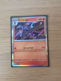 Pokemon TCG Ceruledge Phantasmal Flames Pre-Release Stamped Promo MEP 014 NM - Image 1