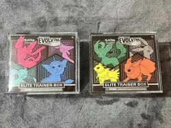Pokemon: Evolving Skies ETB Elite Trainer Box Set FACTORY SEALED w Acrylic Cases - Image 1