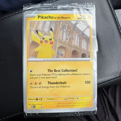 Pikachu At The Museum Sealed Oversized Promo Pokemon Card - Image 1