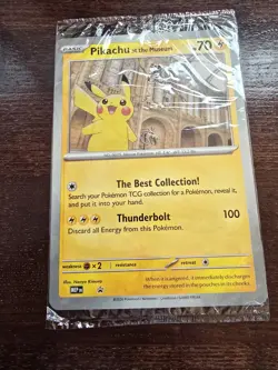 Pokemon TCG Pikachu At The Museum Oversized Promo Card Sealed - Image 1