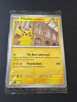 Pokemon TCG Pikachu At The Museum Oversized Promo Card Sealed - Image 1