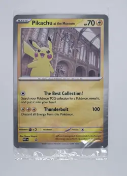Pikachu at the Museum Jumbo Sealed Promo Pokemon Card Oversized Natural History - Image 1
