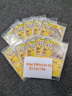 10 x Pikachu at the Museum Jumbo Sealed Promo Pokemon Card Oversized - Image 1
