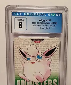 Wigglytuff #040 Bandai Carddass 1996 Pokemon Japanese Vending Card Graded CGC 8 - Image 3