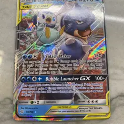 Pokemon Card TCG Blastoise and Piplup GX #38/236 Cosmic Eclipse Holo Rare NM - Image 2