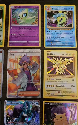 Pokemon 12 Card Lot. Holo Rocket's Moltres. Giovanni's Pinser. SIR. Promo Celebi - Image 3