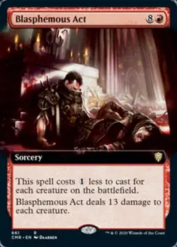 Blasphemous Act (Extended Art) -Foil Light Play MTG Commander Legends - Image 1