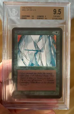 MTG Alpha Wall of Ice BGS 9.5 Basic MINT 1993 - Image 1