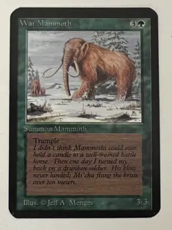 Magic the Gathering MTG Alpha War Mammoth NM (Beta Bob) - Image 1