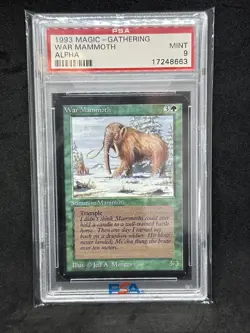 Mtg Alpha War Mammoth PSA 9 Mint - Image 1