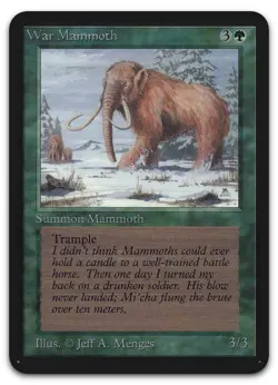 War Mammoth (LP) Alpha Edition LEA Magic MTG - Image 1