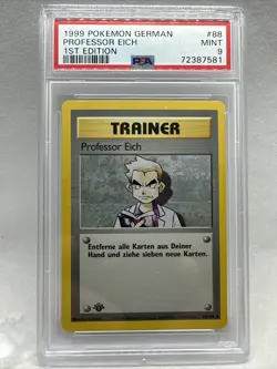 PSA 9 German Base Set 1st Ed. Falscher Professor Eich 73/102 Pokemon Shadowless - Image 1