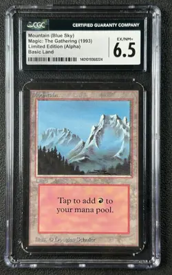 MOUNTAIN BLUE SKY CGC 6.5 1993 MAGIC: THE GATHERING MTG ALPHA LIMITED EDITION 24 - Image 1