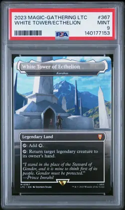 2023 MAGIC THE GATHERING THE LORD OF THE RINGS WHITE TOWER OF ECTHELION PSA 9 - Image 1