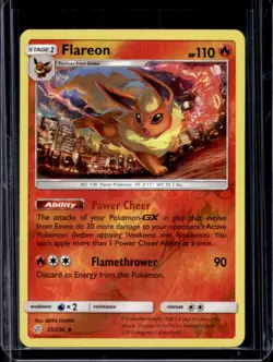 2019 Pokemon Sun & Moon Cosmic Eclipse Flareon Reverse Holo #25/236 - Image 1
