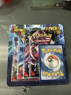 Pokemon TCG Lightning Set 4 Packs + 1 Bonus Card! - Sealed - 2 Paldean Fates!!! - Image 1