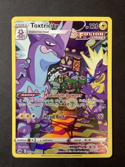 Toxtricity GG09/GG70 Galarian Gallery NM Pokemon Card Crown Zenith Full Art Holo - Image 1
