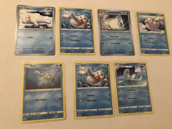 Lot Of 7 Seel and Dewgong Pokemon Cards - Image 1