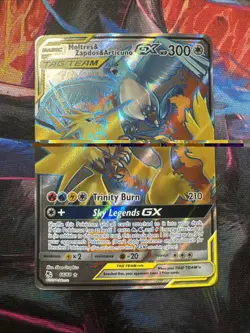 Pokemon TCG Moltres Zapdos Articuno GX Tag Team 66/68 Hidden Fates NM Condition - Image 1