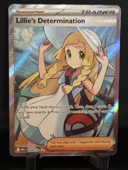 Pokemon Lillie's Determination TCG 169/132 Mega Evolution Ultra Rare Holo - Image 1