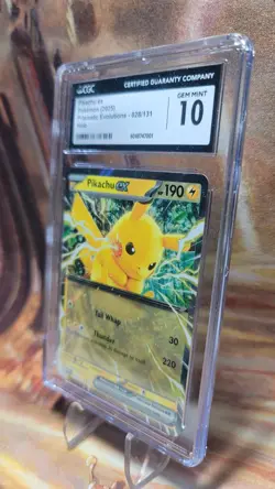 Pokemon Pikachu ex 028/131 2025 Prismatic Evolutions Holo CGC 10 Gem Mint - Image 4