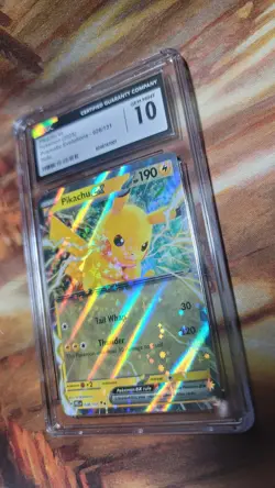Pokemon Pikachu ex 028/131 2025 Prismatic Evolutions Holo CGC 10 Gem Mint - Image 5