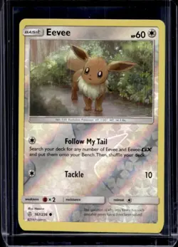 2019 Pokemon Sun & Moon Cosmic Eclipse Eevee Reverse Holo #167/236 - Image 1
