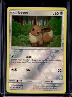 2019 Pokemon Sun & Moon Cosmic Eclipse Eevee Reverse Holo #166/236 - Image 1