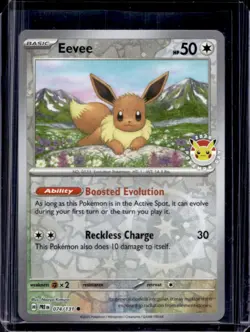 2025 Pokemon Prismatic Evolutions Pokemon Day Eevee #074/131 - Image 1