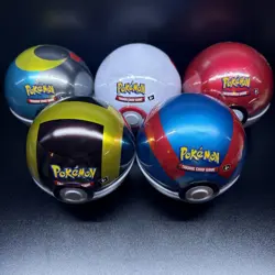 5x Pokemon TCG PokeBall Tins Brand New Factory Sealed [Ball Variety Will Vary] - Image 1