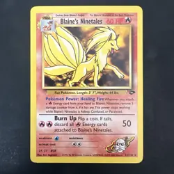 Pokemon Vintage Non Holo Rare Blaine’s Ninetales Gym Challenge 21/132 WotC - Image 1