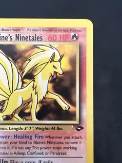 Pokemon Vintage Non Holo Rare Blaine’s Ninetales Gym Challenge 21/132 WotC - Image 3