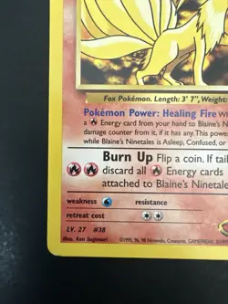 Pokemon Vintage Non Holo Rare Blaine’s Ninetales Gym Challenge 21/132 WotC - Image 5