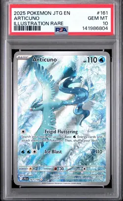 Pokemon JTG en Articuno #161 Illustration PSA 10 Gem MT Journey Together - Image 1