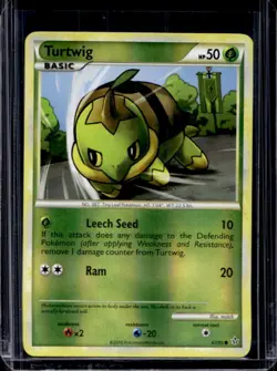 2010 Pokemon HeartGold & SoulSilver Unleashed Turtwig Reverse Holo #67/95 - Image 1