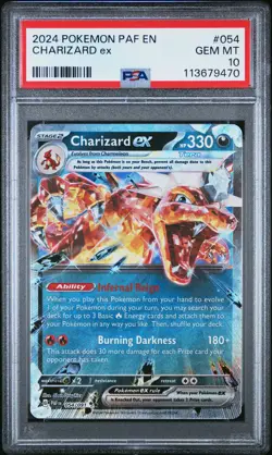 2024 POKEMON PAF EN-PALDEAN FATES #054 CHARIZARD EX PSA 10 - Image 1