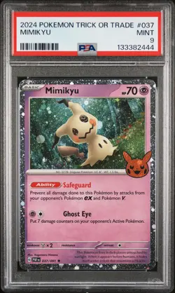 2024 POKEMON TRICK OR TRADE #037 MIMIKYU PSA 9 - Image 1