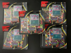 Pokemon TCG Phantasmal Flames Sneasal Sealed Booster 5 Pack Lot #20 - Image 1