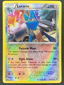 Pokemon Lucario Reverse Holo 63/124 FCO Fates Collide LP/NM - Image 1