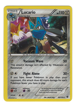 Lucario 63/124 XY-Fates Collide Holo Rare NM Pokemon TCG - Image 1