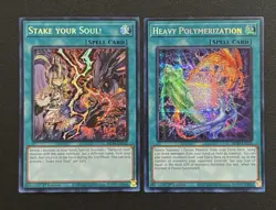 2024 YUGIOH MP24 SECRET RARE STAKE YOUR SOUL & HEAVY POLYMERIZATION NM SET - Image 1