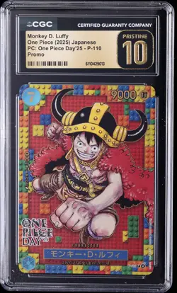 2025 ONE PIECE JPN PC: ONE PIECE DAY '25 PROMO MONKEY D. LUFFY CGC 10 PRISTINE - Image 1