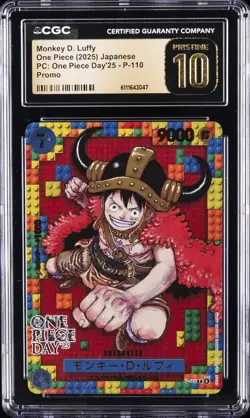 2025 ONE PIECE JPN PC: ONE PIECE DAY '25 PROMO MONKEY D. LUFFY CGC 10 PRISTINE - Image 1