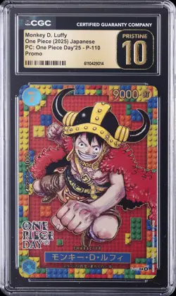 2025 ONE PIECE JPN PC: ONE PIECE DAY '25 PROMO MONKEY D. LUFFY CGC 10 PRISTINE - Image 1