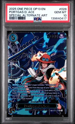 2025 ONE PIECE CARRYING ON HIS WILL SPECIAL ALT ART #028 PORTGAS D. ACE PSA 10 - Image 1