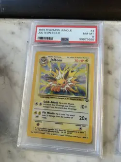 Pokemon TCG Jolteon Jungle 04/64 Holo Rare PSA 8 English 1999 - Image 1