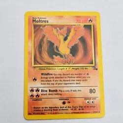 Pokemon TCG - Moltres - 27/62 - Rare Unlimited - Fossil Unlimited [Near Mint] - Image 1