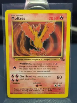 Pokemon TCG Moltres Fossil 1999 Card #27/62 [LP+/NM] - Image 1